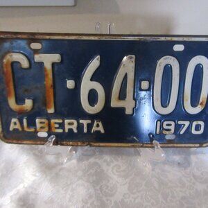 Vintage Licence Plate Alberta 1970